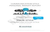 Communication Styles Sample Personal Insight Report · Get YOUR Personal Insight Report Now2 | P a g e ! Find your exact style and get your personalized plan. HERE’S YOUR SAMPLE