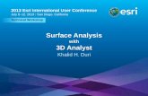 Surface Analysis with 3D Analyst - Amazon S3 · Supports rendering of lidar attributes • Ideal for archival storage & DEM generation . Overview . Note: Terrain resides in a geodatabase