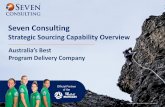 Seven Consulting · Benefits our clients have realised from our Strategic Sourcing Services: Maintained or exceeded key business service levels at lower operating costs. Gained access