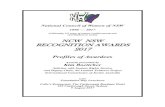 NCW NSW RECOGNITION AWARDS 2017 - Chilli Websites 2017 Profile Booklet.… · NCW NSW RECOGNITION AWARDS 2017 Profiles of Awardees Awards presented by Kim Boettcher Solicitor with