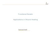 Functional Keratin Applications in Wound Healing47265aeea708b5a58a1c... · Functional Keratin New Paradigm in wound healing - Physiologic approach to wound healing Healing acute wounds