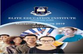 brochure cover 2019 sydney - Elite Education Institute · 2019-01-29 · Bachelor of Business includes three specialisations, namely Professional Accounting (CRICOS Code: 084217K),