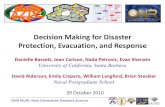 Decision Making for Disaster Protection, Evacuation, and ...ngns/docs/Review_2010... · Decision Making for Disaster Protection, Evacuation, and Response Danielle Bassett, Jean Carlson,