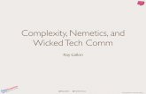 Complexity, Nemetics, and Wicked Tech Commtransformationsociety.net/wp-content/uploads/2016/... · Presentation©2015 *Ray*Gallon @RayGallon@Transformsoc Complexity, Nemetics, and