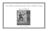 In 1915 enlistment for WW1 had dwindled. › files › placemats.pdfIn 1915 enlistment for WW1 had dwindled. Coo-ee March 1915 2 brothers organised a route march of volunteers to Sydney,