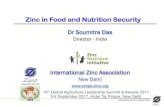 Dr Soumitra Das - ICFA · International Zinc Association Dr Soumitra Das Director - India International Zinc Association New Delhi 10th Global Agriculture Leadership Summit & Awards