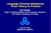 Language Oriented Modularity: From Theory to Practice · Language Oriented Modularity: From Theory to Practice. Language Oriented Modularity (LOM) Traditional Process – Modularize