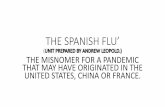 THE SPANISH FLU’ SPANISH FLU.pdf · •The 2018 study of tissue slides and medical reports led by evolutionary biology professor Michael Worobey(discussed above) also found evidence