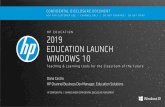 HP EDUCATION 2019 EDUCATION LAUNCH WINDOWS 10 · 2018-12-18 · 2019 EDUCATION LAUNCH WINDOWS 10 Teaching & Learning tools for the Classroom of the Future Dana Castro . HP Channel