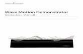 Wave Motion Demonstrator Manual SE-9600 · The same wave excitation used in Figure 5 propagating on the narrow wave demonstrator (0.25 s between pictures). From the change in wave