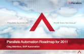 Parallels Automation Roadmap for 2011download.parallels.com/summit/2011/MsgAbstract_PARoadmap.pdf · • New customer dashboard provides a clear overview on the account and single