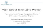 Main Street Bike Lane Project - 6/5/2019 آ  1. Main Street & 108th Avenue NE alternatives. 2. Main Street