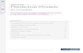 White Paper Predictive Models · Predictive models solve problems in a wide variety of contexts. Credit card companies can flag suspicious buying behavior to detect fraud. Consumer