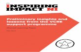 Preliminary insights and lessons from the VCSE support … › 2014 › 02 › inspiring-i… · which aspires to change the way that Voluntary, Community and Social Enterprise (VCSE)