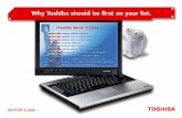 Why Toshiba should be first on your list.anz.dynabook.com/file/product/info/3570/PSPA6A-028017.pdf · 1 year international parts and labour warranty. Domestic warranty includes onsite