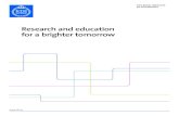 Research and education for a brighter tomorrow - KTH · Research and education for a brighter tomorrow . ... with sustainable solutions and practical answers. Serving society is part