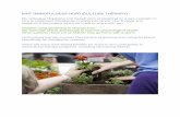 MHT (MINDFULNESS HORTICULTURE THERAPY) · 2019-11-16 · MHT (MINDFULNESS HORTICULTURE THERAPY) My colleague Mojabeng and myself were strategizing on a new concept on how to implement