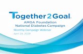 Monthly Campaign Webinar - Together 2 Goal | Together 2 Goal · TODAY’S WEBINAR ©2018 AMGA FOUNDATION • Together 2 Goal® Updates – Webinar Reminders – Together 2 Goal®