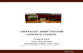 VINTAGE AMP ROOM USER'S GUIDE - toneprints.com · Straightforward and simple, Vintage Amp Room emulates three great guitar amps in a complete studio setup with speaker cabinets and