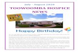 Happy Birthday! - toowoombahospice.org.au · Happy Birthday! On 1st July 2003 the Toowoomba Hospice officially admitted our first client and on the 1st of July 2020 we will see our