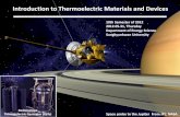 Introduction to Thermoelectric Materials and Deviceselearning.kocw.net/KOCW/test/document/2013/skku/Kimseongwung/… · 8 Applications : Power Generation and Heat Cooling 9 Thermoelectric