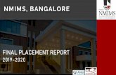 Final placement report New Template New Content - NMIMS · NMIMS, BANGALORE FINAL PLACEMENT REPORT 2019-2020. NMIMS Bangalore has during its 11 years of existence established itself