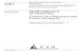 GAO-03-595T Performance Budgeting: Current Developments ... · PERFORMANCE BUDGETING Current Developments and Future Prospects Statement of Paul L. Posner, Managing Director Federal