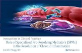 Innovation in Clinical Practice Role of Specialized Pro ... · Specialized Pro-Resolving Mediators (SPMs) Serhan CN. Nature. 2014;510:92-101 • EPA and DHA are converted to SPMs