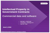 Intellectual Property in Government Contracts...Intellectual Property in Government Contracts Commercial data and software McKenna Government Contracts, continuing excellence at Dentons
