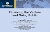 Financing the Venture and Going Public - photos.state.gov...Financing the Venture and Going Public By Dr. Robert D. Hisrich ... Individuals Private Equity FirmsVenture Capital Firms