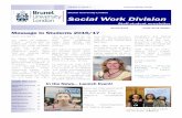 Brunel University London Social Work Division · 2016-10-05 · Message to Students 2016/17 Brunel University London Volume 5, Issue 1 Autumn/Winter 2016 Social Work Division -student