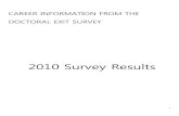 2010 Survey Results - capd.mit.edu · worked on this report. Any questions about the survey and results can be directed to Deborah Liverman, liverman@mit.edu . ABOUT THE EARNED DOCTORATE