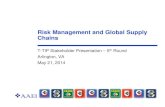 Risk Management and Global SupplyRisk Management and Global Supply … · 2014-12-01 · Risk Management and Global SupplyRisk Management and Global Supply Chains T-TIP Stakeholder