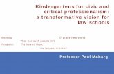 Kindergartens for civic and critical ... - Open Research: Home › bitstream › 1885 › 1449… · critical professionalism: a transformative vision for law schools. Professor Paul