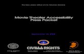 Movie Theater Accessibility Press Packet · Movie Theater Accessibility Press Packet J. FRANK VESPA-PAPALEO Director, NJ Division on Civil Rights PETER C. HARVEY Attorney General