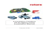 Foundation Fieldbus FF-01 Option Card Installation …...Introduction Publication S179E Issue 07/03 7 of 66 1 INTRODUCTION The Rotork FF-01 Foundation Fieldbus Module conforms to the