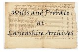 Wills and Probate Wills and Probate at at Lancashire Archives nelsonb/ آ  2017-10-24آ 