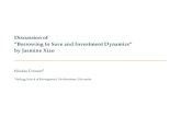 Discussion of ``Borrowing to Save and Investment Dynamics' by Jasmine ... · increase the return on the safe asset increase borrowing costs even more (Gilchrist and Zakrajszek, 2012)ˇ-Transmission