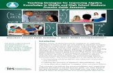 Teaching Strategies for Improving Algebra …ies.ed.gov/ncee/wwc/Docs/practiceguide/wwc_algebra...Teaching Strategies for Improving Algebra Knowledge in Middle and High School Students
