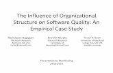 The Influence of Organizational Structure on Software Quality: … › b079 › 9332d1a9316f1369d37720f… · The Influence of Organizational Structure on Software Quality: An Empirical