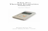 KD2 Pro Thermal Properties Analyzerpublications.decagon.com/Manuals/13351_KD2 Pro_Web.pdf · 2018-11-26 · Welcome to your new KD2 Pro Thermal Properties Analyzer man-ufactured by