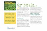 Growing Techniques: Cover Crops for the Home Garden …...community gardens? There are many different types of cover crops. Most are either grasses (such as rye, barley, and oats)