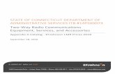 STATE OF CONNECTICUT DEPARTMENT OF ADMINISTRATIVE SERVICES … Catalo… · STATE OF CONNECTICUT DEPARTMENT OF ADMINISTRATIVE SERVICES ITB #14PSX0073 . Two-Way Radio Communications
