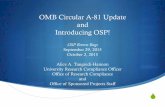 OMB Circular A-81 Update and Introducing OSP!...Sep 29, 2015  · OMB Circular A-81 Update and Introducing OSP! OSP Brown Bags September 29, 2015. October 2, 2015. Alice A. Tangredi