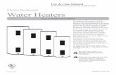 Electric Residential Water Heaters · 2016-02-10 · Electric Residential The purpose of this manual is twofold: one, to provide the installer with the basic directions and recommendations