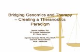 Bridging Genomics and Therapy – Creating a Theranostics ... · Depression Hypercholesterolemia e Efficacy Rates ... Patient selection is required for targeted therapy (e.g. Herceptin)
