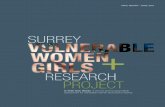 SURREY · Surrey Vulnerable Women & Girls Research Project Final Report April 2015 5 ADDICTIONS There are a range of effective addictions services in Surrey, and many focus group