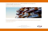 Improving access to affordable housing for vulnerable ... · Final Report to Infrastructure Victoria – Improving Access to Affordable Housing 3 Executive Summary Disadvantaged and
