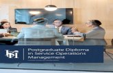 Postgraduate Diploma in Service Operations Management Diploma in... · 2020-04-15 · Introducing our new Postgraduate Diploma in Service Operations Management, tailormade for young
