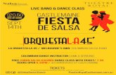 LEARN TO DANCE CASTLEMAINE LIVE BAND & DANCE CLASS … › wp-content › uploads › ... · La orquesta la 45 / Melbourne's own Colombian Salsa band DOORS OPEN 8.30PM / 30 HARGRAVES